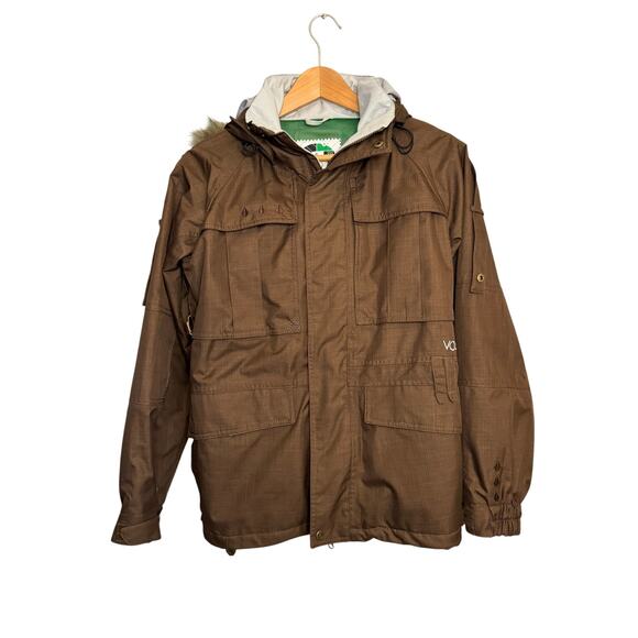 Volcom Women’s Snowboard Jacket & Pants Set Small Brown Y2K Vintage - Picture 7 of 15